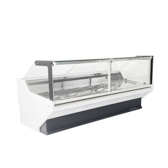 Ψυγείο Βιτρίνα χωρίς αποθήκη, με ανοιγόμενα ίσια τζάμια με αμορτισέρ χωρίς ψυκτικό μηχάνημα RSAA Flat 250X